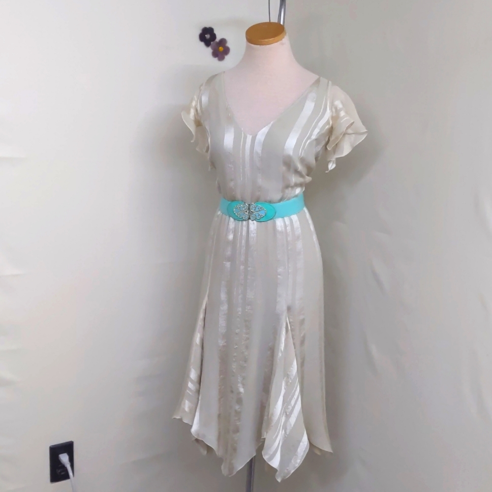 Valentino Roma Silk Champagne Dress